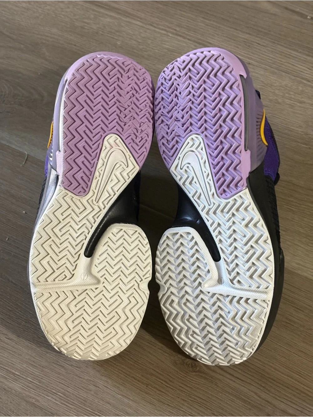 Nike LeBron White 6  WitnessMen's Black Purple Yellow Athletic Shoes